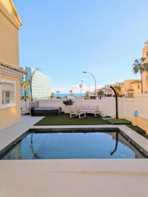 Spacious villa with private pool and beach views